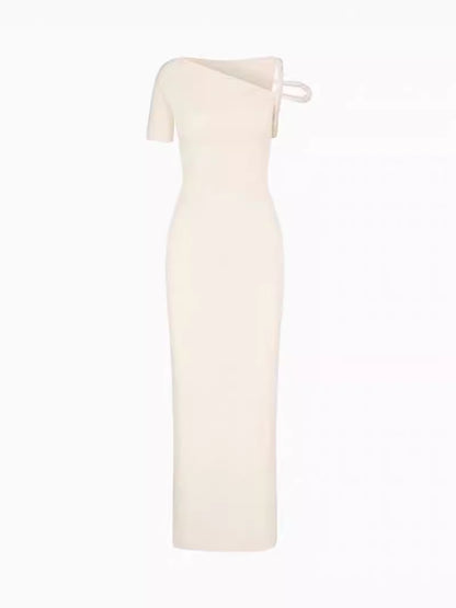 Lamia - One-Shoulder-Maxikleid