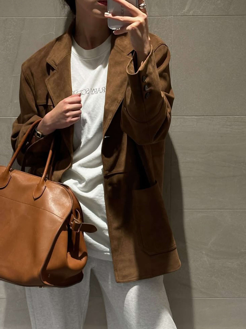 Giulia Wildleder Handtasche