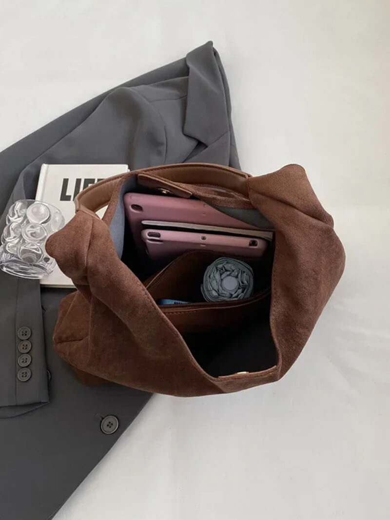 Bianca Wildleder Handtasche