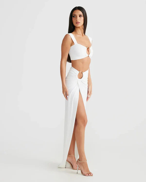 Saphielle Cut-Out Maxi Skirt Set